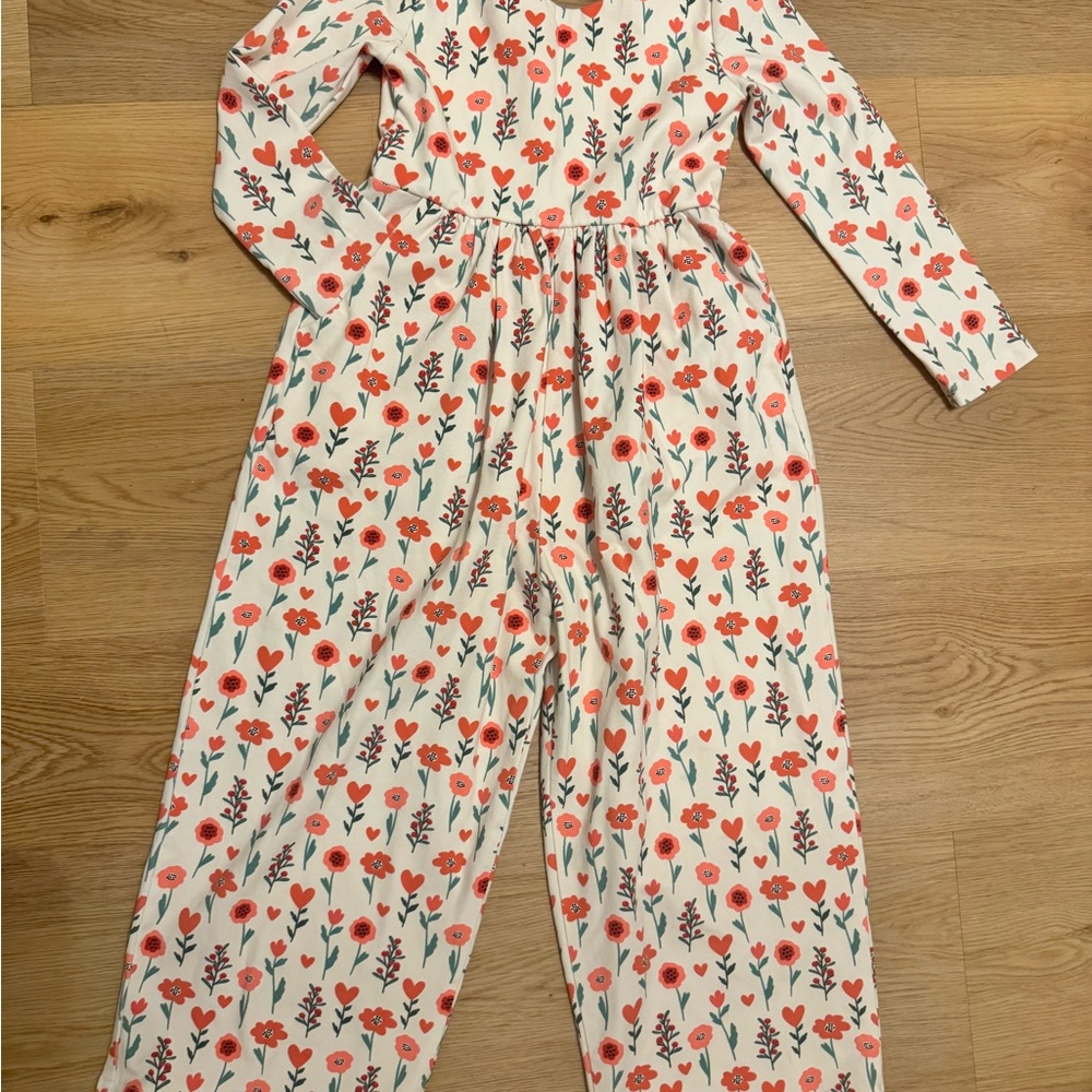 Cheeky Plum Red Floral Kids Jumpsuit